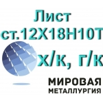Лист 12Х18Н10Т сталь нержавеющая х/к, г/к